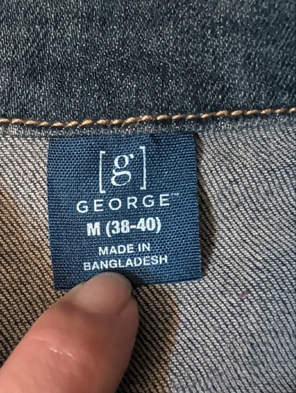 George Blue Denim Jacket with Contrast Stitching